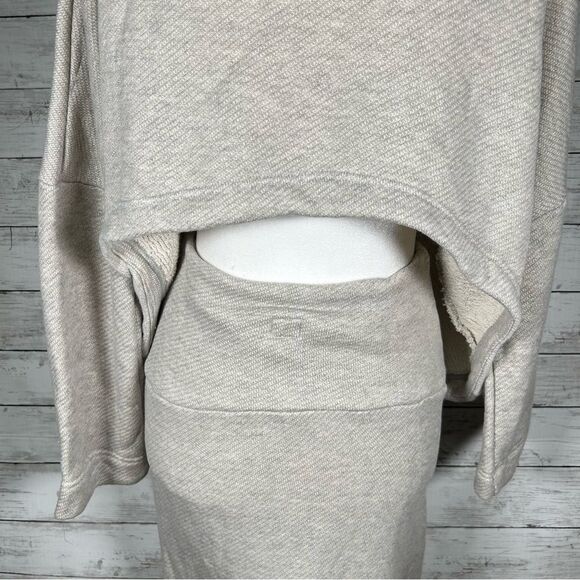 Free People free-est Milly Reversible Two Piece Maxi Sweatshirt Skirt Set XS NEW - Picture 7 of 13